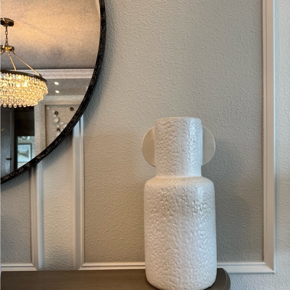 Elegant White Textured Vase